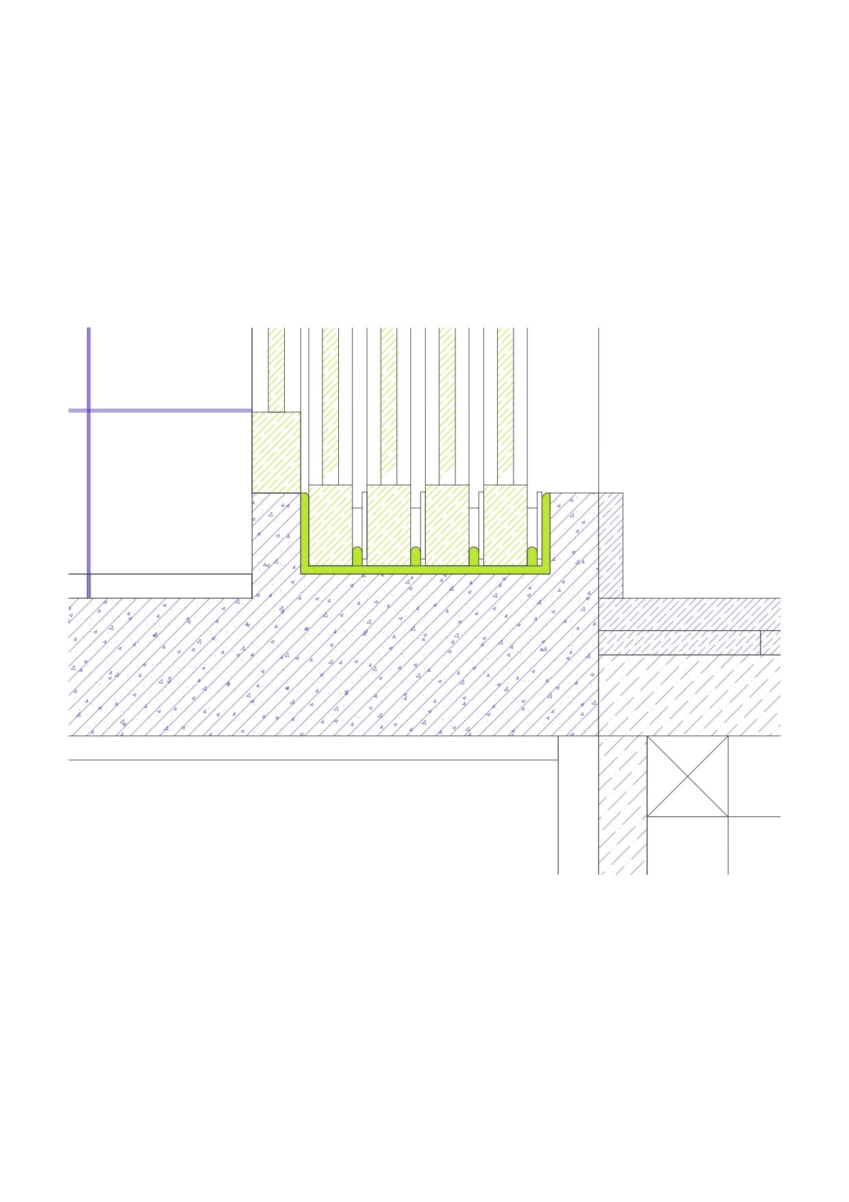 Sliding panels joint's constructtion detail
